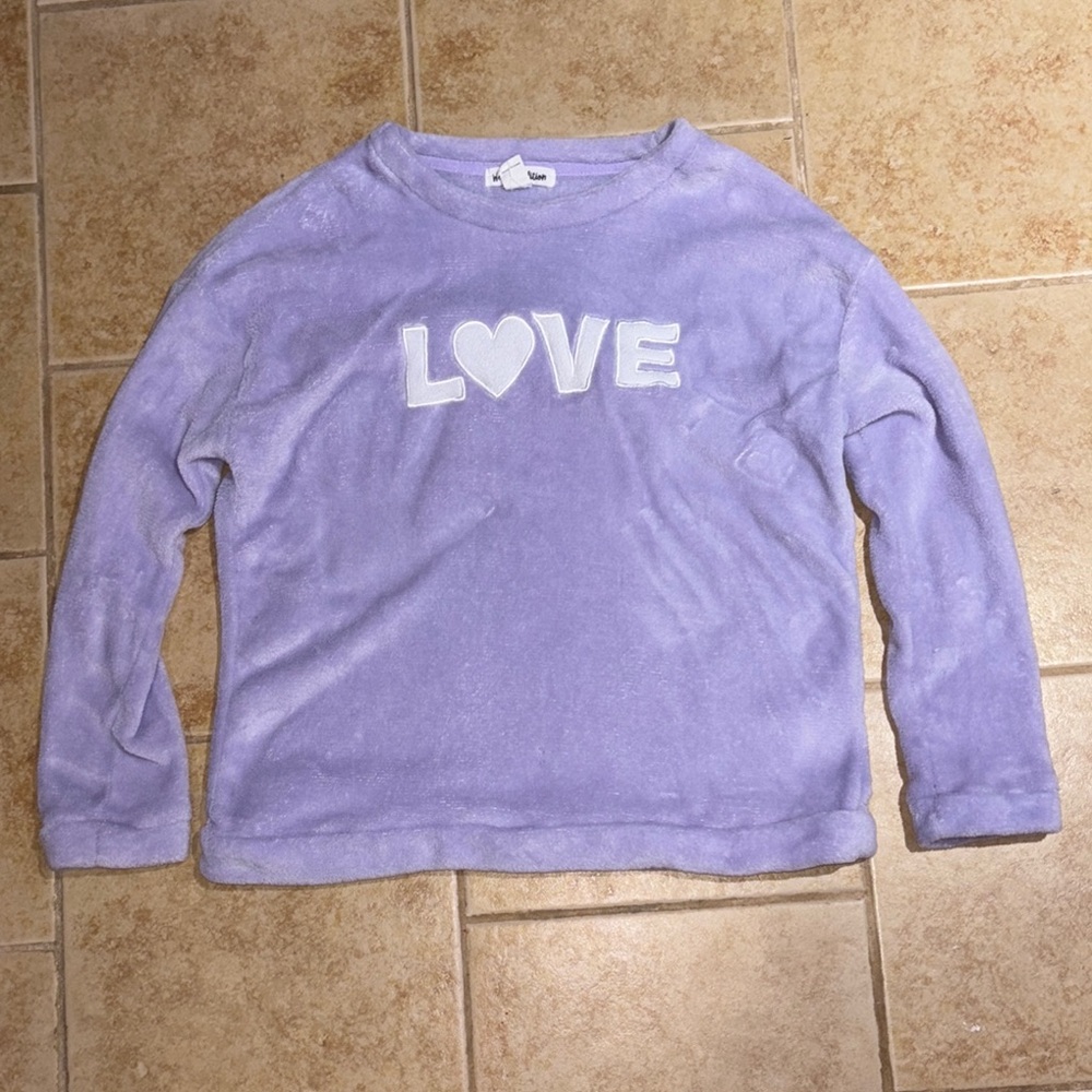 Kids Purple Love Sweatshirt